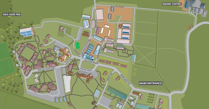 Sparsholt site map showing campus