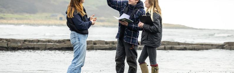Marine students doing fieldwork